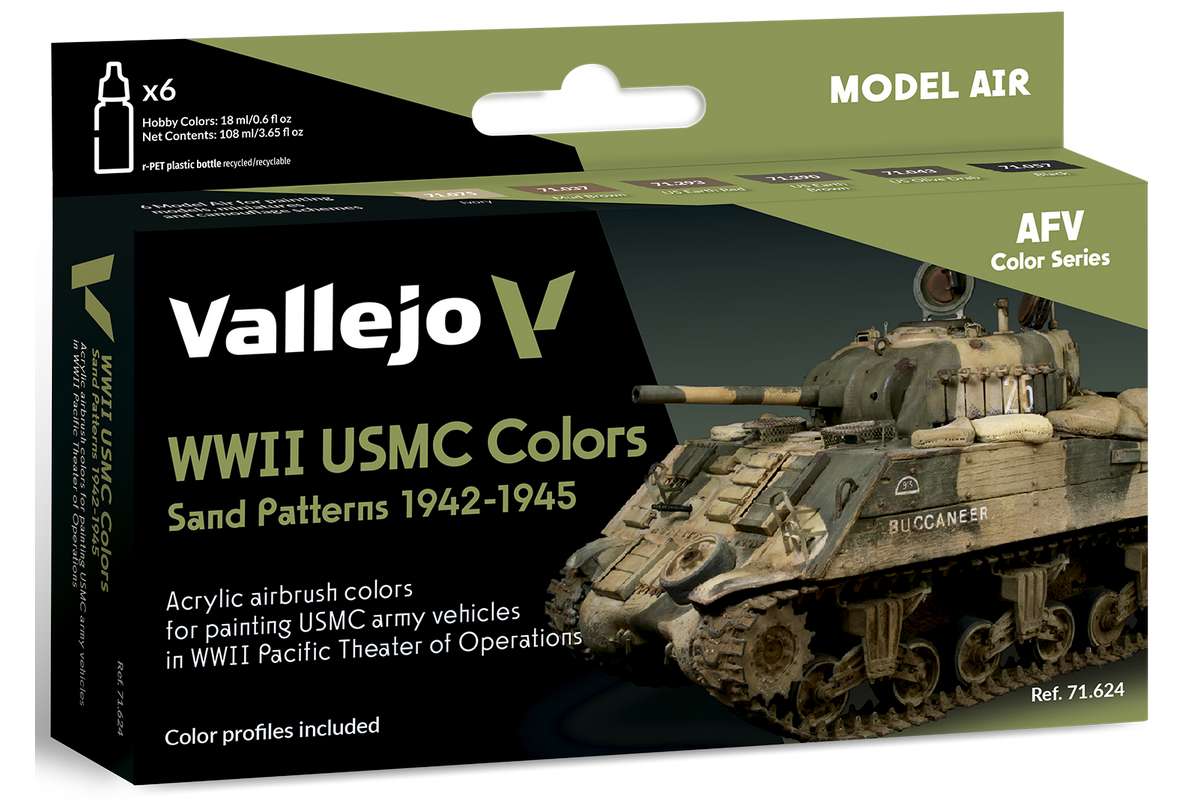 WWII USMC Colors sand patternes 1942-1945